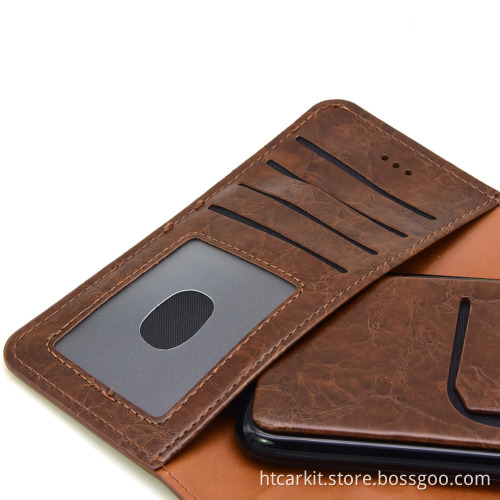 SHOWKOO original top quality brown leather cases for iphone 7